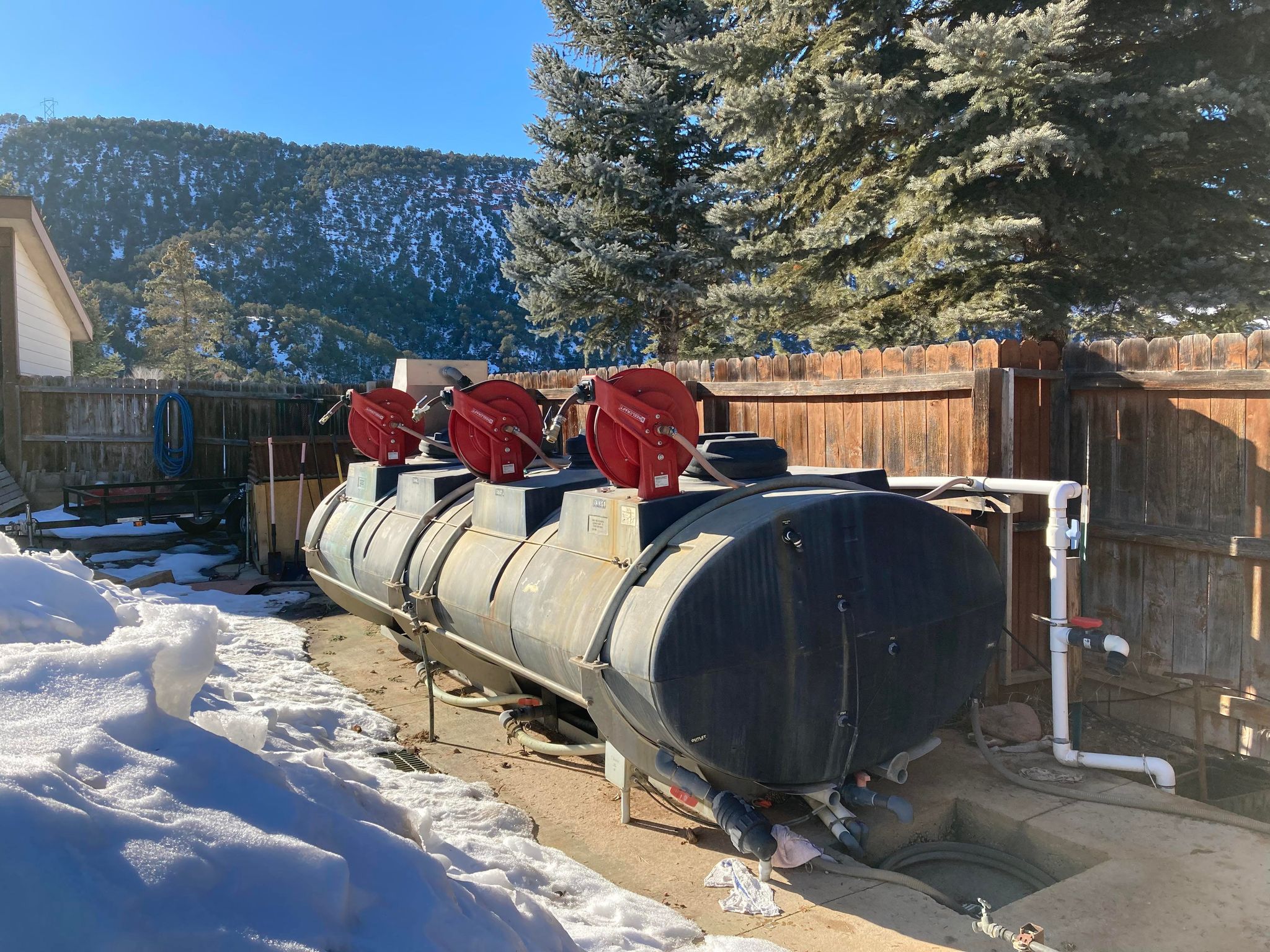 Used oil tanks cleaned