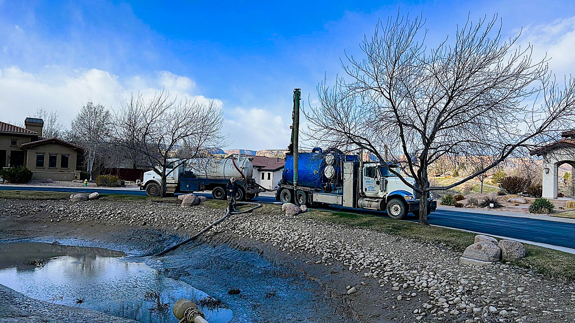 Irrigation pond cleaning