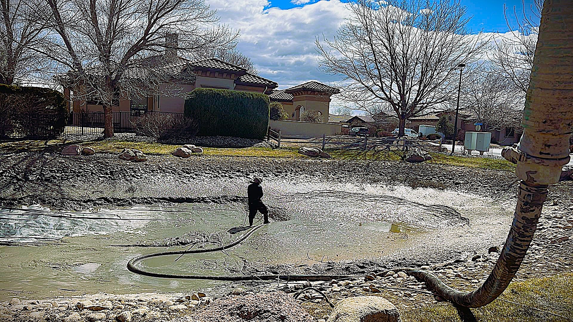 Irrigation pond cleaning