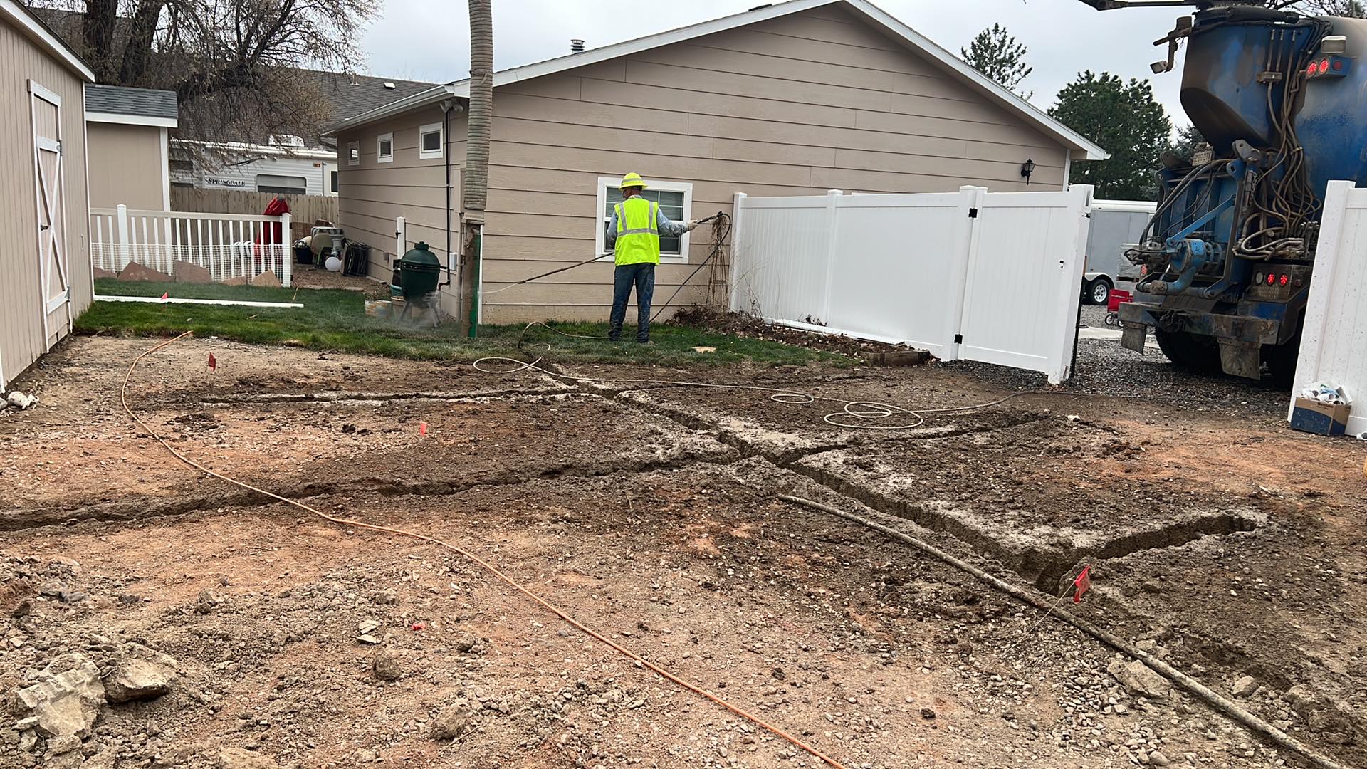 Trenching. Trenching for irrigation installation