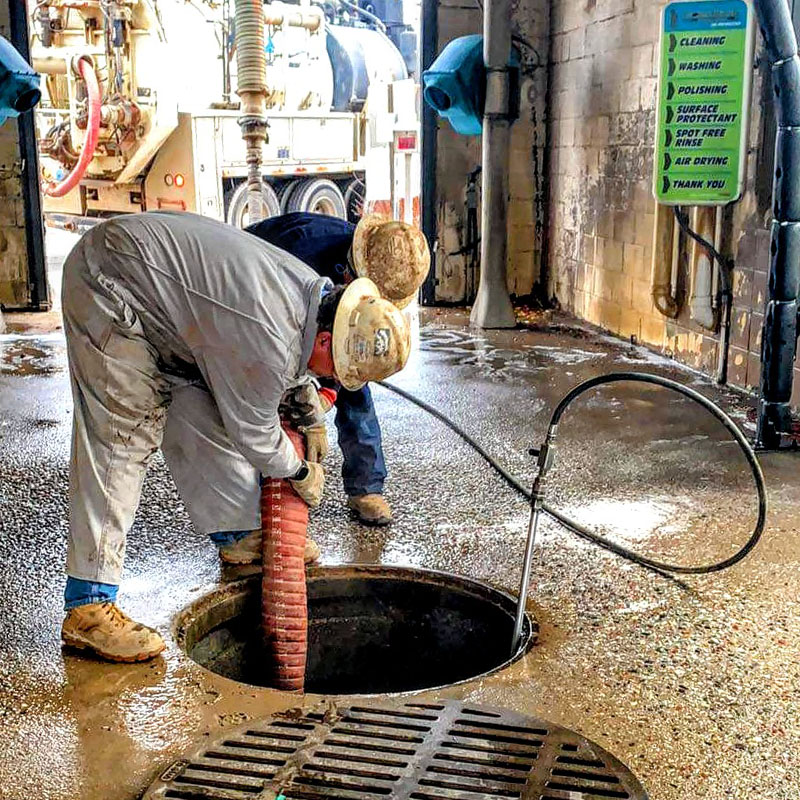 Car wash pit cleaning